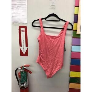 Auden luxury collection bodysuit tank large coral new from JCPenney super soft